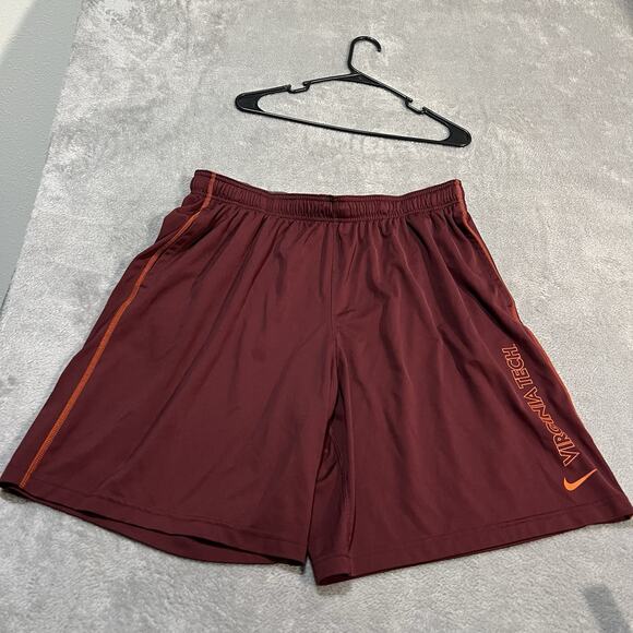 Virginia Tech Hokies Short Mens XXL 2XL Red Nike Dri-Fit Athletic Basketball - Picture 1 of 11
